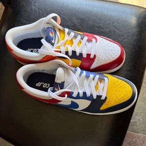 Nike Men's Low Top Sneakers in Red, Yellow, Blue, White